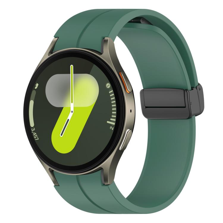 xDfind Fold Magnetic Black Buckle Silicone Watch Band