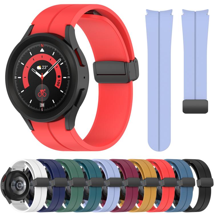 xDfind Fold Magnetic Black Buckle Silicone Watch Band