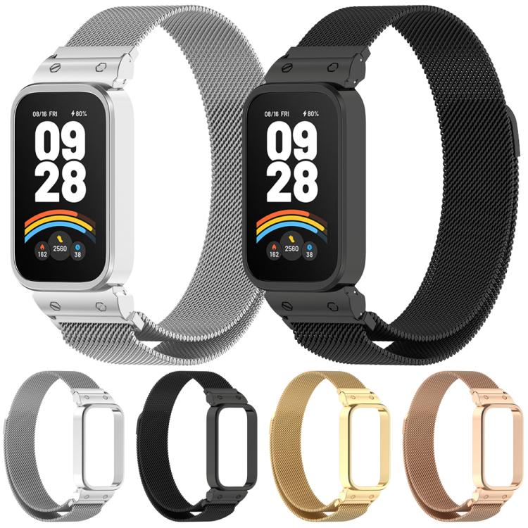 xDfind Watch Frame Integrated Milan Magnetic Metal Watch Band, For Redmi Band 2 / Xiaomi Smart Band 8 Active