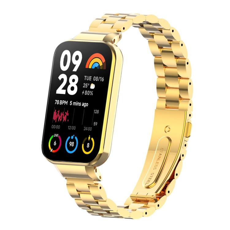 xDfind Watch Frame Integrated Three Beads Metal Watch Band