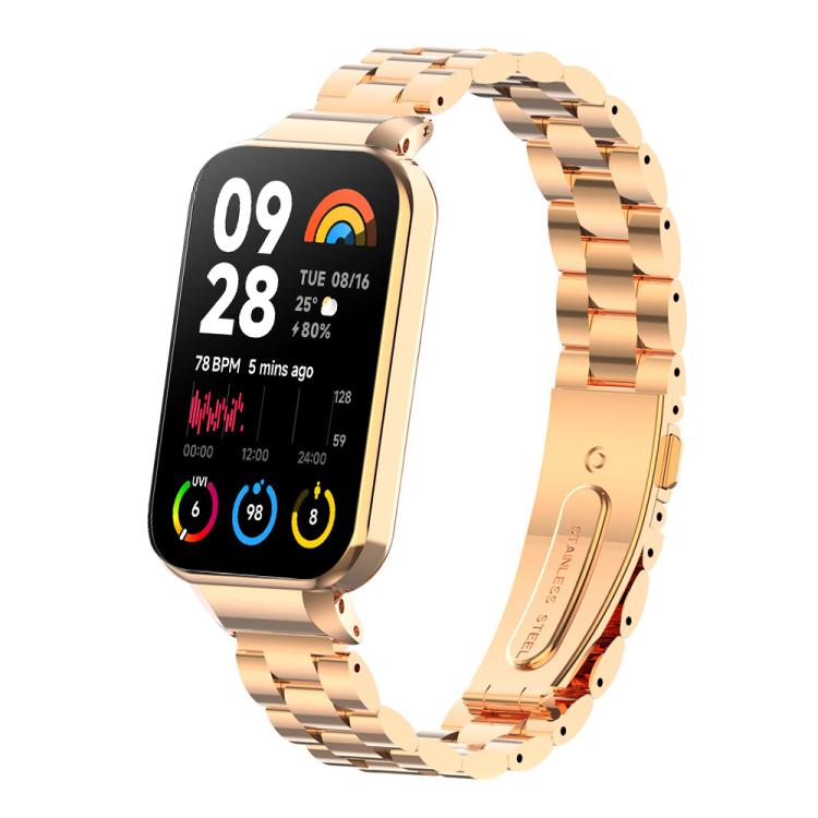 xDfind Watch Frame Integrated Three Beads Metal Watch Band