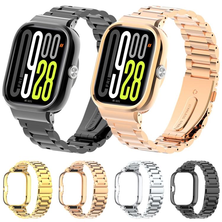 xDfind Watch Frame Integrated Three Beads Metal Watch Band, For Redmi Band 3 / Xiaomi Smart Band 9 Active