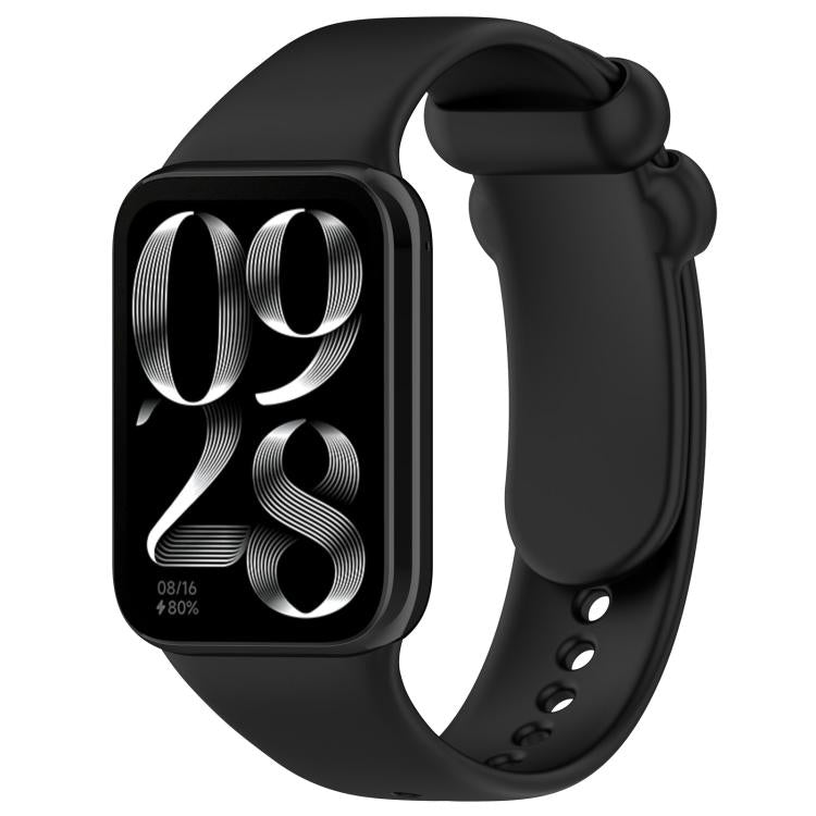 xDfind Solid Color Black Buckle Silicone Watch Band, For Xiaomi Band 9 Pro/8 Pro/Redmi Watch 5/4