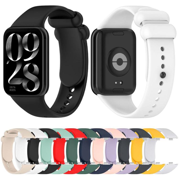 xDfind Solid Color Black Buckle Silicone Watch Band, For Redmi Watch 6 / Watch 5 / Watch 4