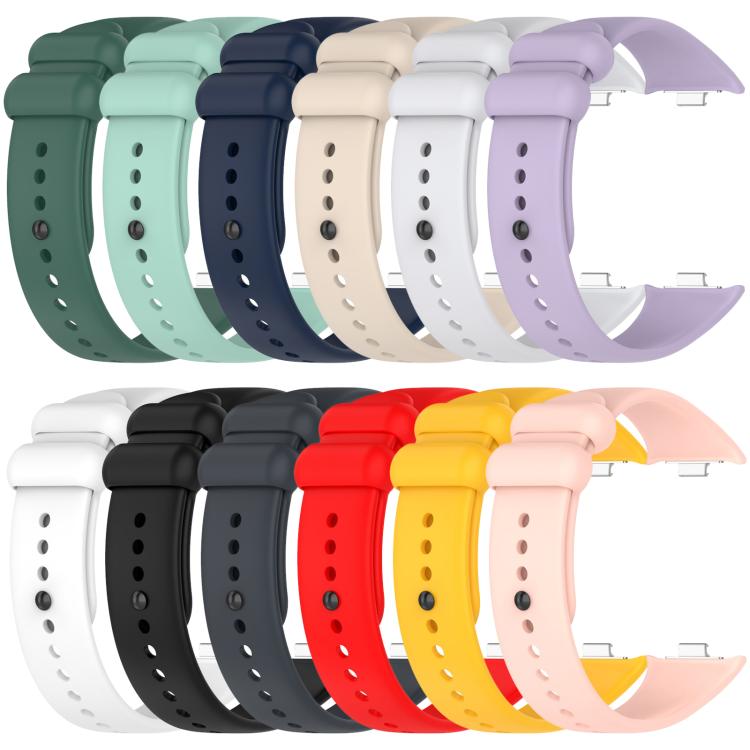 xDfind Solid Color Black Buckle Silicone Watch Band, For Xiaomi Band 10 Pro/9 Pro/Redmi Watch 6/5/4