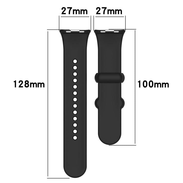 xDfind Solid Color Black Buckle Silicone Watch Band