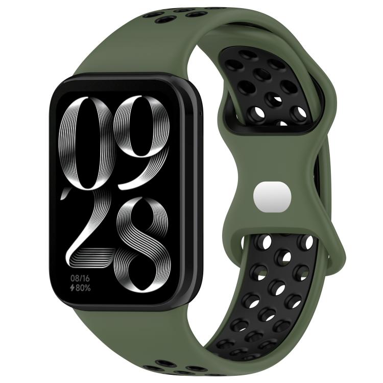 xDfind Dual Color Butterfly Buckle Silicone Watch Band