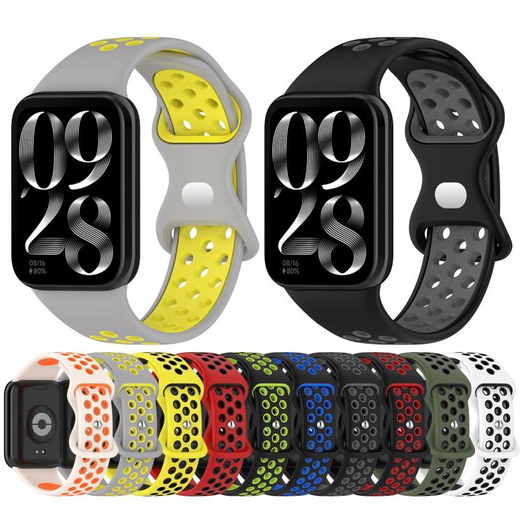 xDfind Dual Color Butterfly Buckle Silicone Watch Band, For Xiaomi Band 10 Pro/9 Pro/Redmi Watch 6/5/4