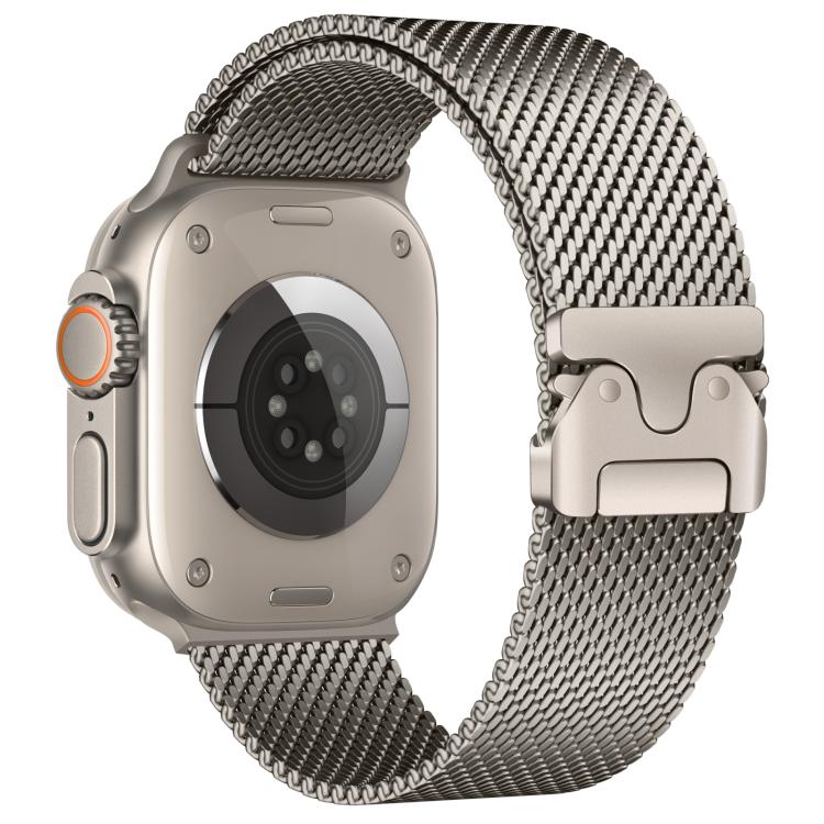 xDfind Umbrella Buckle Fine Mesh Milanese Stainless Steel Watch Band, For Apple Watch 42mm / 41mm / 40mm / 38mm Fine Mesh