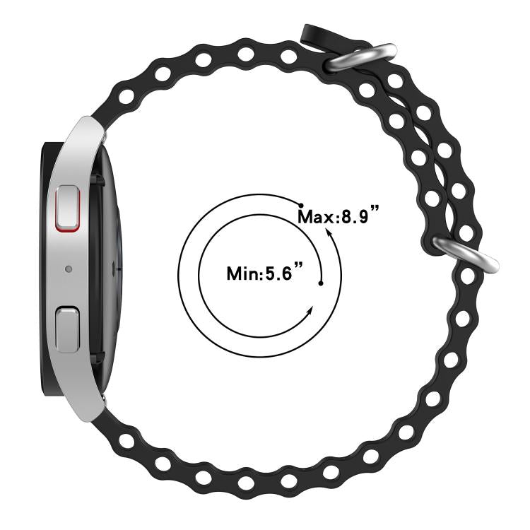 xDfind Ocean Style Silicone Solid Color Watch Band, 20mm