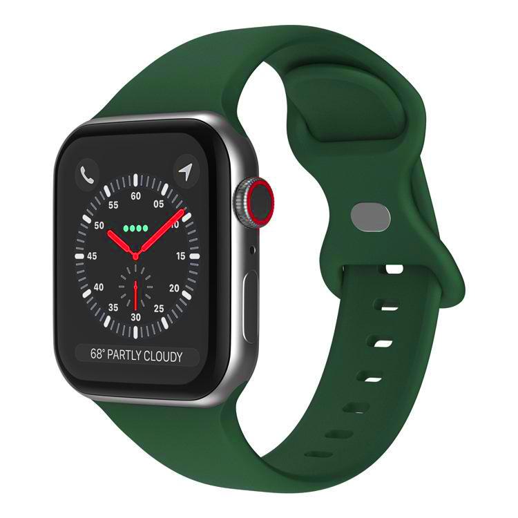 xDfind Butterfly Buckle Silicone Watch Band, For Apple Watch 42mm / 41mm / 40mm / 38mm