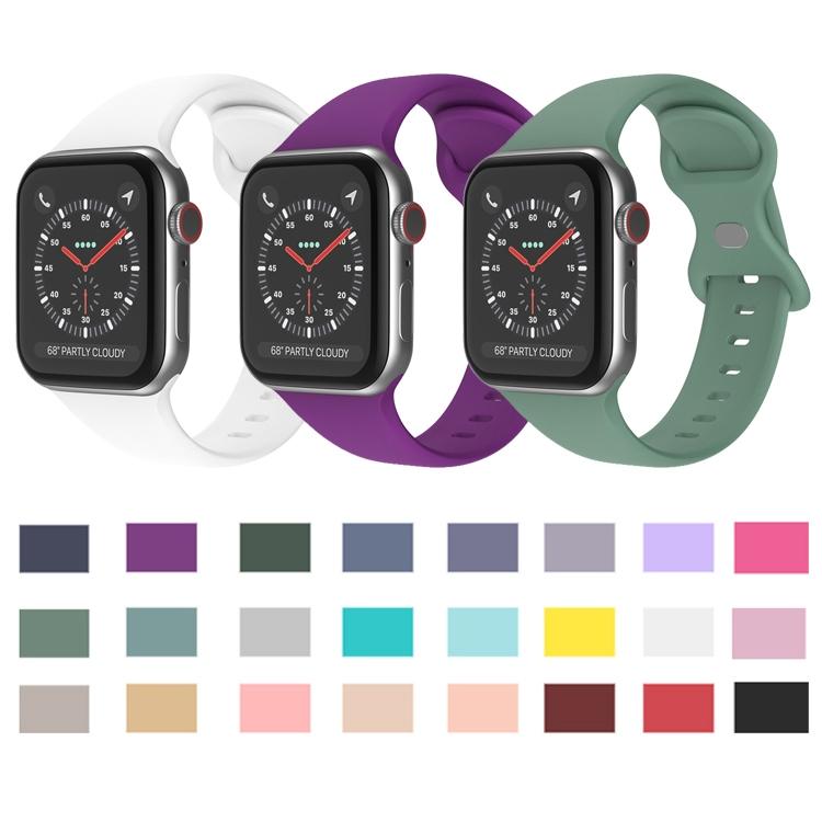 xDfind Butterfly Buckle Silicone Watch Band, For Apple Watch 46mm / 49mm / 45mm / 44mm