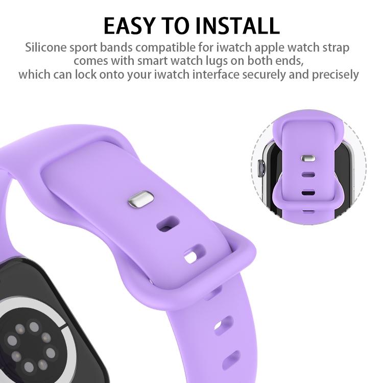 xDfind Butterfly Buckle Silicone Watch Band, For Apple Watch 46mm / 49mm / 45mm / 44mm