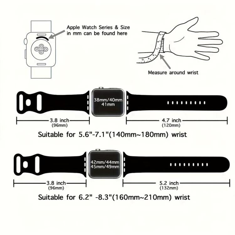xDfind Butterfly Buckle Silicone Watch Band, For Apple Watch 42mm / 41mm / 40mm / 38mm