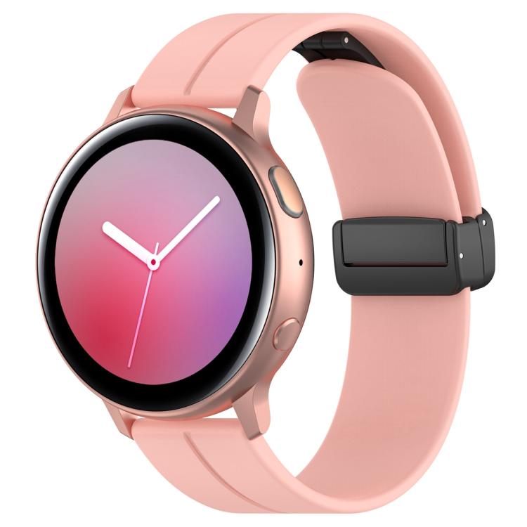 xDfind  Flat Head Groove Folding Black Buckle Silicone Watch Band