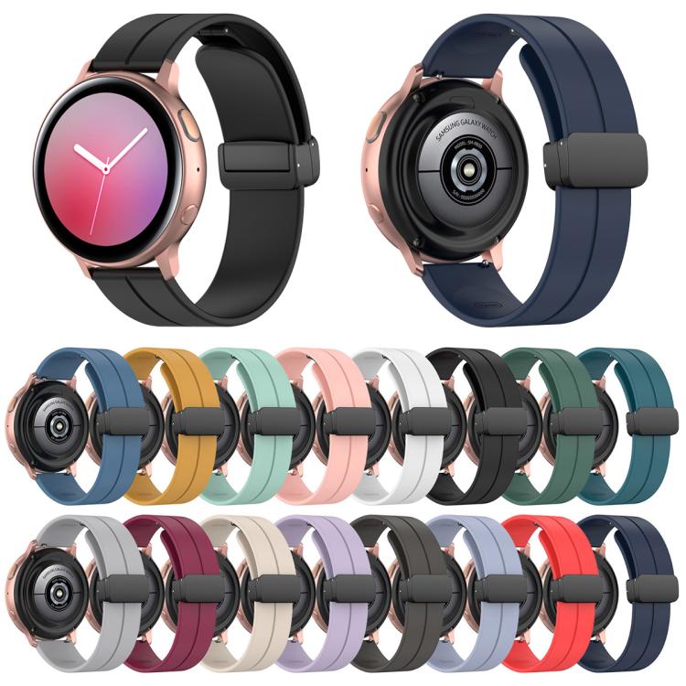 xDfind  Flat Head Groove Folding Black Buckle Silicone Watch Band