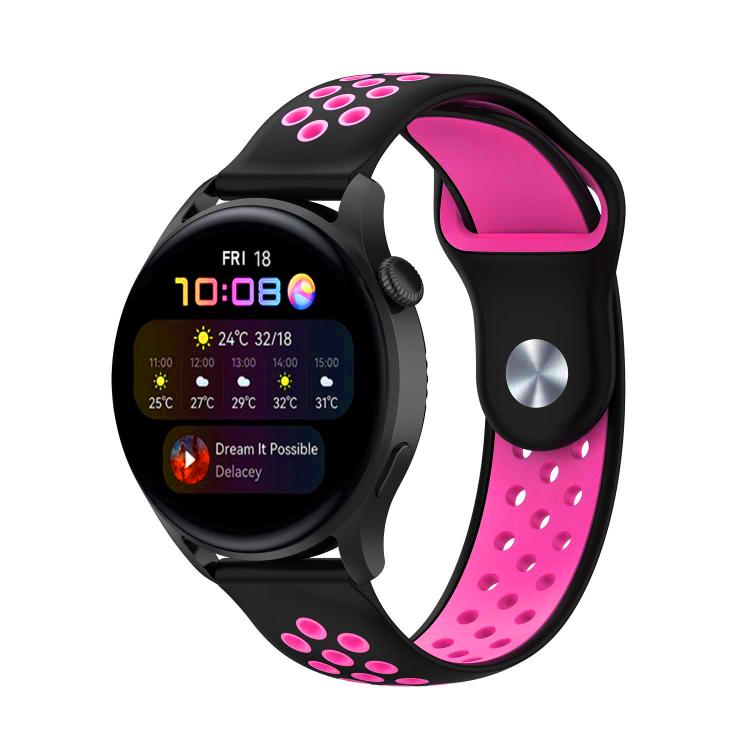 xDfind Two-color Silicone Watch Band, 22mm