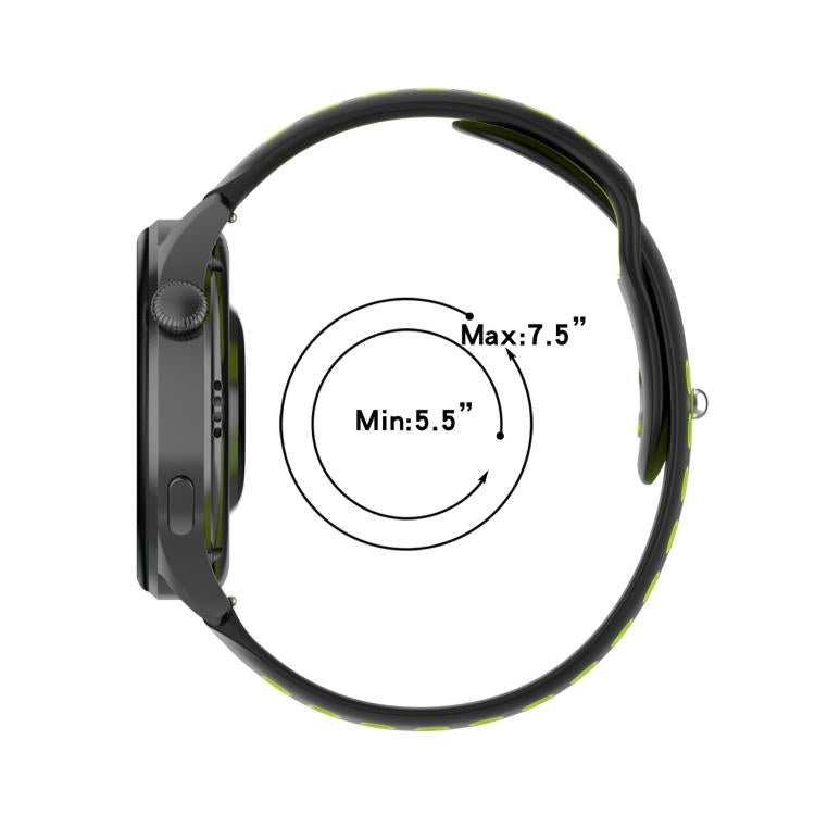 xDfind Two-color Silicone Watch Band, 22mm