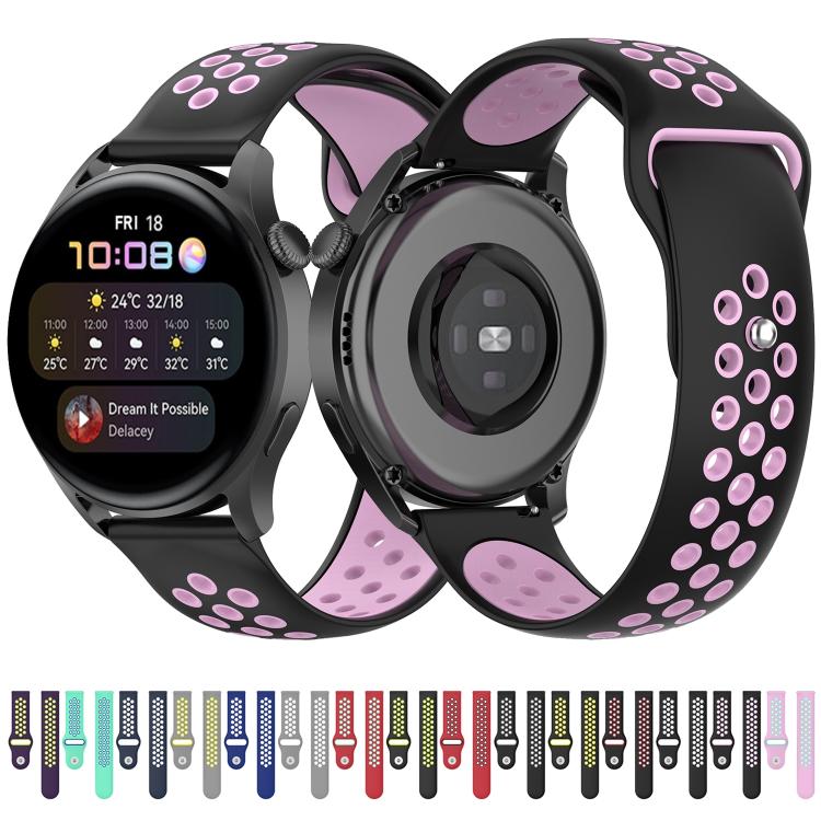 xDfind Two-color Silicone Watch Band, 22mm