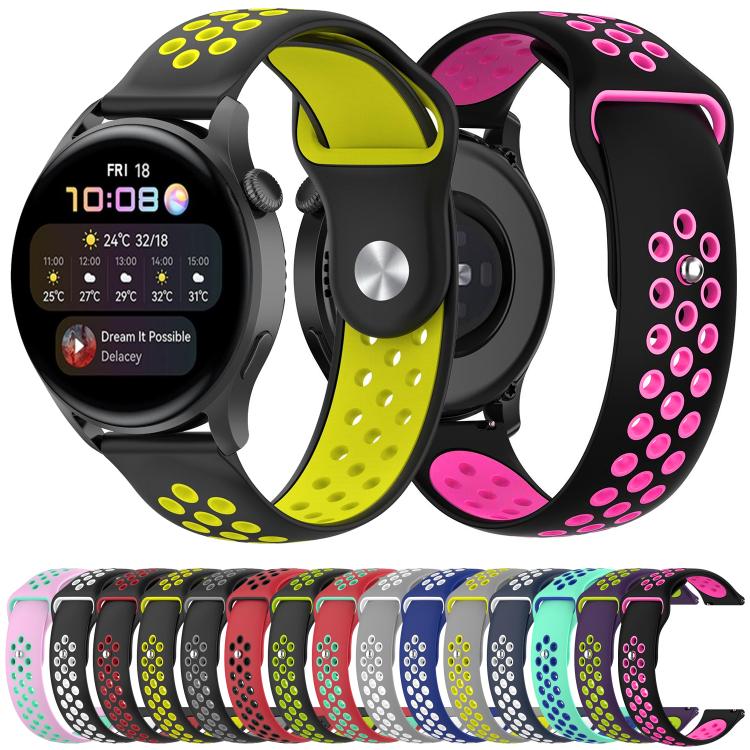 xDfind Two-color Silicone Watch Band, 22mm