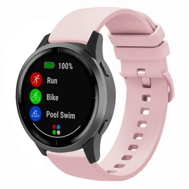 xDfind Flat Pure Color Silicone Watch Band, 20mm