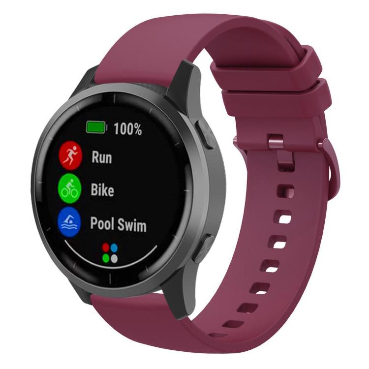 xDfind Flat Pure Color Silicone Watch Band, 20mm