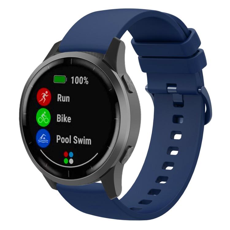xDfind Flat Pure Color Silicone Watch Band, 20mm