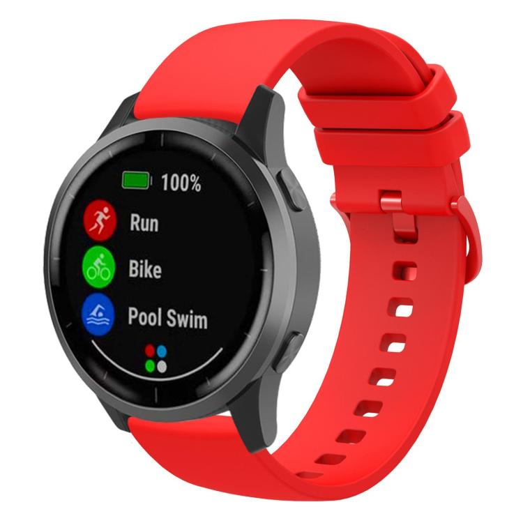 xDfind Flat Pure Color Silicone Watch Band, 20mm