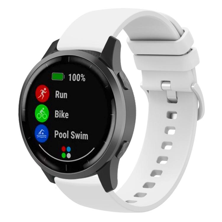 xDfind Flat Pure Color Silicone Watch Band, 20mm