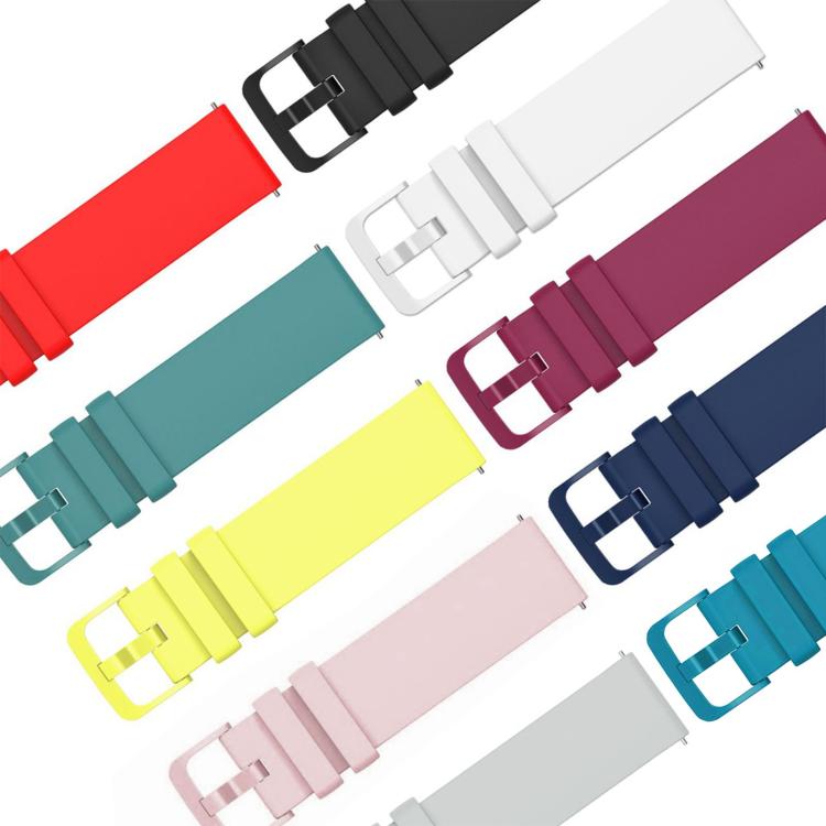 xDfind Flat Pure Color Silicone Watch Band, 20mm