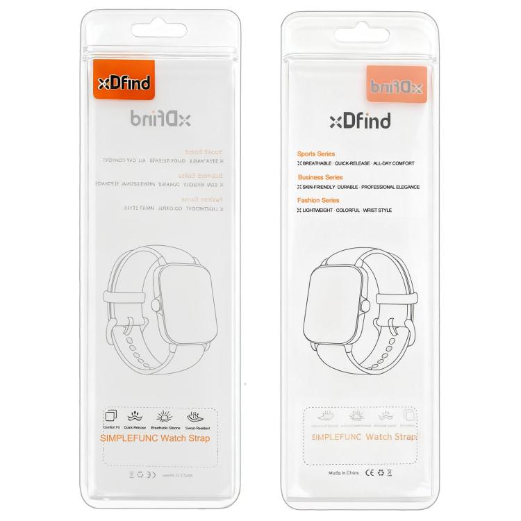 xDfind Flat Pure Color Silicone Watch Band