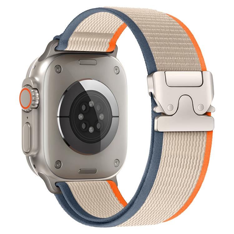 xDfind Titanium Buckle Snap Button Loop Nylon Watch Band, For Apple Watch 42mm / 41mm / 40mm / 38mm