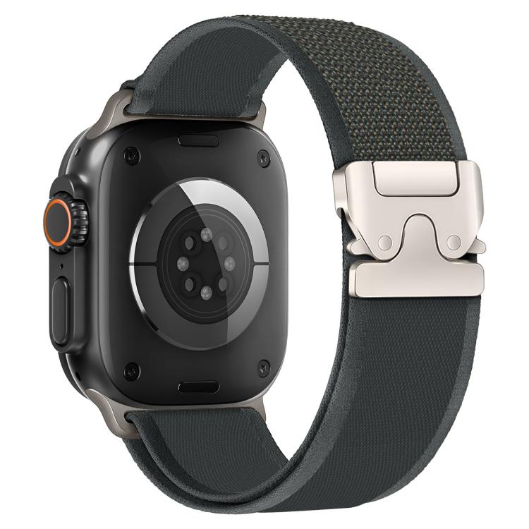 xDfind Titanium Buckle Snap Button Loop Nylon Watch Band, For Apple Watch 42mm / 41mm / 40mm / 38mm