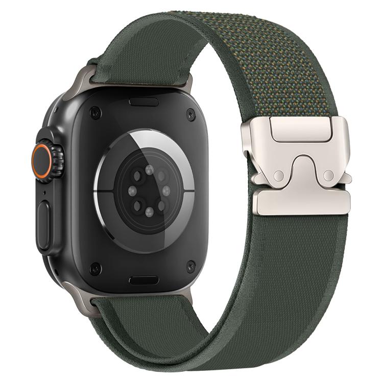 xDfind Titanium Buckle Snap Button Loop Nylon Watch Band, For Apple Watch 42mm / 41mm / 40mm / 38mm