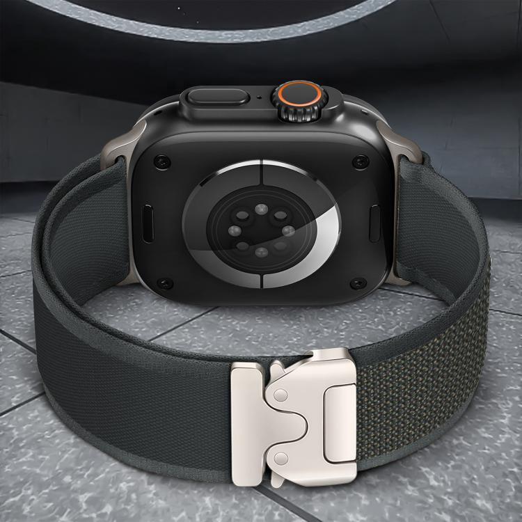 xDfind Titanium Buckle Snap Button Loop Nylon Watch Band, For Apple Watch 46mm / 49mm / 45mm / 44mm