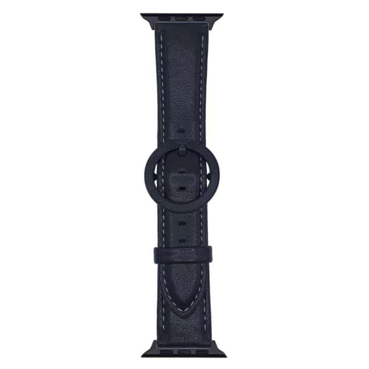 xDfind Round Buckle Leather Watch Band, For Apple Watch 46mm / 49mm / 45mm / 44mm