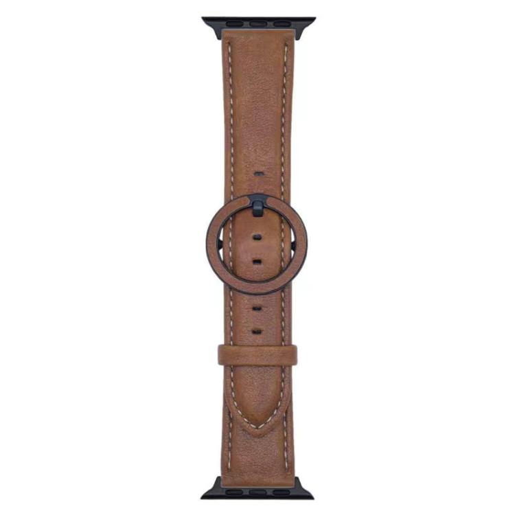 xDfind Round Buckle Leather Watch Band, For Apple Watch 46mm / 49mm / 45mm / 44mm