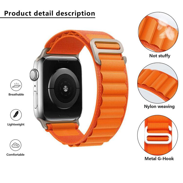 xDfind Aline Nylon Loop Watch Band, For Apple Watch 46mm / 49mm / 45mm / 44mm