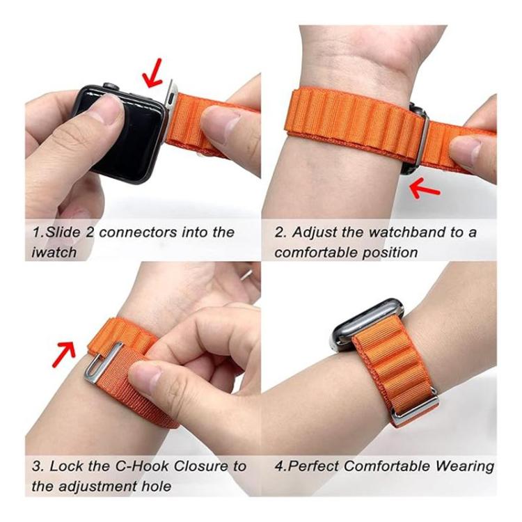 xDfind Aline Nylon Loop Watch Band, For Apple Watch 46mm / 49mm / 45mm / 44mm