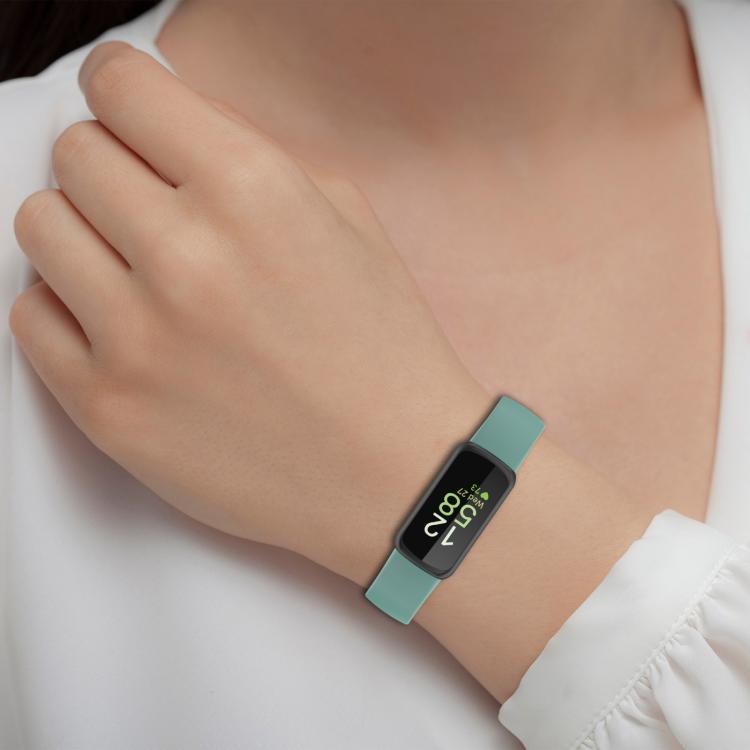 For Fitbit Inspire 3 xDfind Solid Color Silicone Watch Band, S
