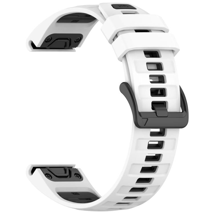 xDfind Dual Color Quick Release Steel Buckle Silicone Watch Band, For Garmin 26mm