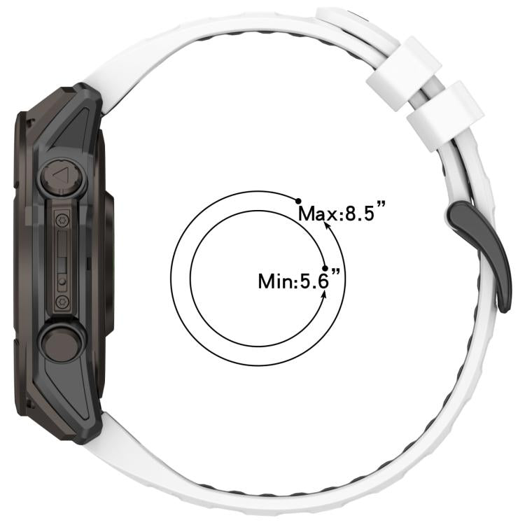 xDfind Dual Color Quick Release Steel Buckle Silicone Watch Band