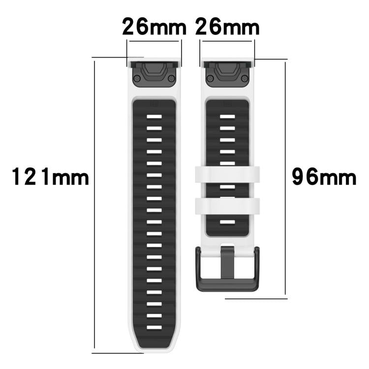 xDfind Dual Color Quick Release Steel Buckle Silicone Watch Band