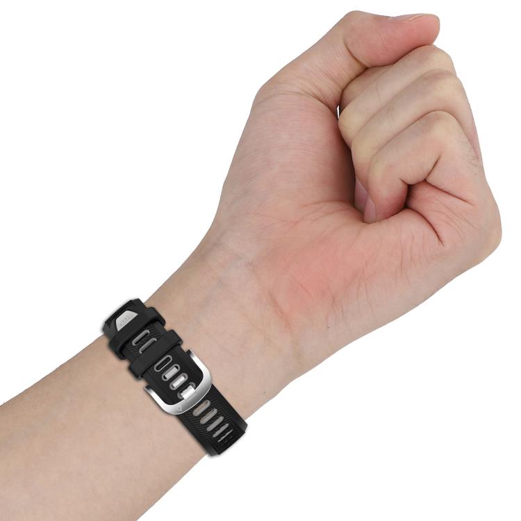 xDfind Sports Two-Color Steel Buckle Silicone Watch Band, For Garmin 22mm