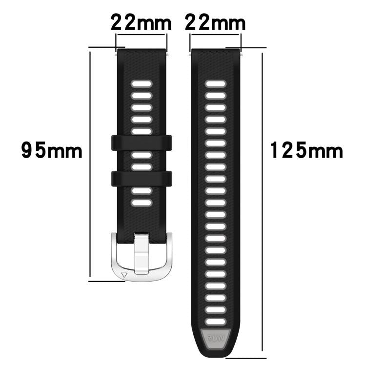 xDfind Sports Two-Color Steel Buckle Silicone Watch Band, For Garmin 18mm
