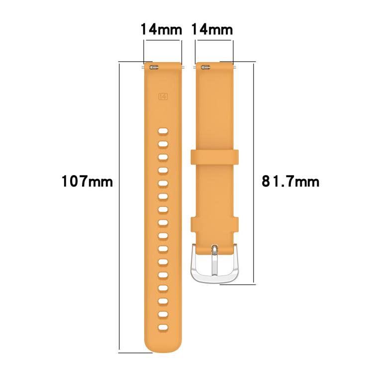xDfind Quick Release Silver Buckle Silicone Watch Band Wristband, For Garmin Lily 2