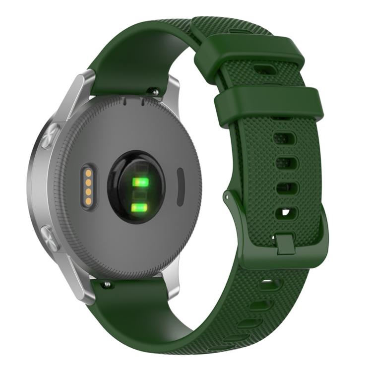 xDfind Small Plaid Solid Color Silicone Watch Band, 20mm For Garmin Forerunner 570 42mm/245/645