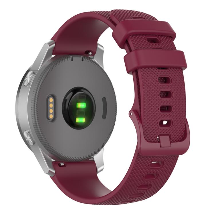 xDfind Small Plaid Solid Color Silicone Watch Band, 18mm For Garmin Venu 2S / Move 3S / Active S