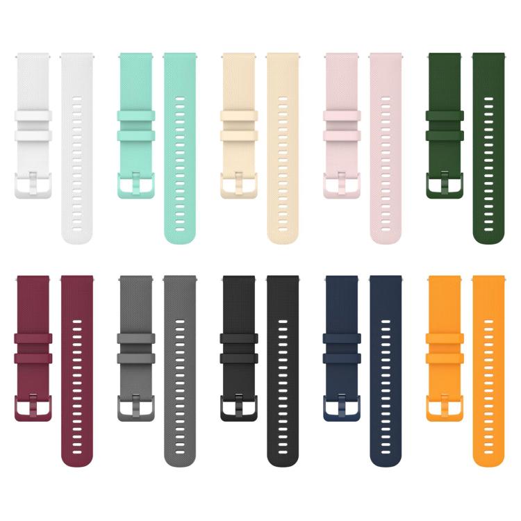 xDfind Small Plaid Solid Color Silicone Watch Band, 20mm For Garmin Forerunner 570 42mm/245/645