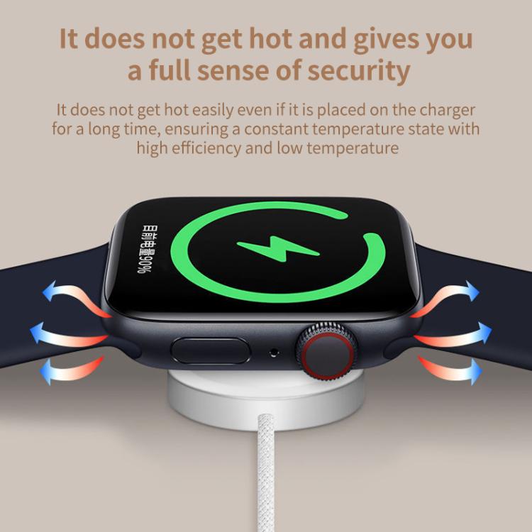 For Apple Watch Series xDfind Aluminum Alloy Shell Magnetic Wireless Watch Charger, Type-C, USB-A